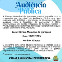 Câmara Municipal de Igarapava sediará Audiência Pública sobre Gestão de Resíduos Sólidos promovida pelo COMAM