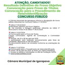 Câmara Municipal publica novos editais do Concurso Público nº 01/2024