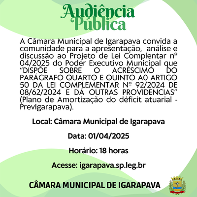 Audiência Pública - PrevIgarapava